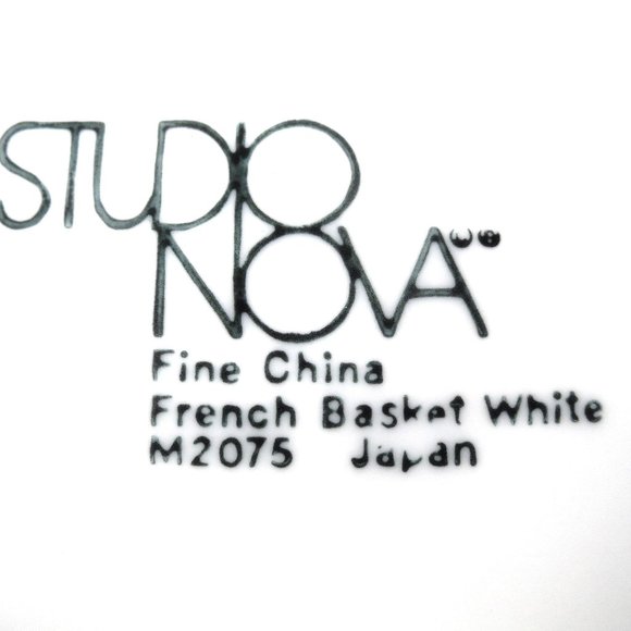 Studio Nova Charger Chop Round Serving Plate French White Basket Fine ChinaJapan - Picture 3 of 3